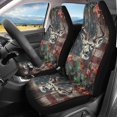 thumbnail image 2 of Jiueut Deer Wood American Flag Maple Leaf Print Seat Covers for Car, Anti-Slip Automotive Seat Covers Wear-Resisting 2pcs Vehicles Interior Accessories, Fit for Most Vehicle, Sedan, Truck, SUV, Van, 2 of 7