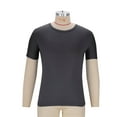 thumbnail image 6 of M-5X Mens Plus Size T-Shirts Big & Tall Short Sleeve Crewneck Tees Tops Casual Solid Pullover Stretchy Slim-Fit Athletic Workout T Shirts, 6 of 7
