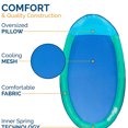 thumbnail image 3 of SwimWays Water Hammock Styled Swimming Pool Mesh Spring Float Recliner Lounge w/ Carry Bag, Aqua Blue, 3 of 7