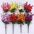 thumbnail image 4 of Simulated Peach Blossom Branch 9-Pronged Plum Blossom Decorative Flower, 4 of 8
