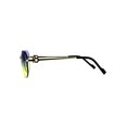 thumbnail image 3 of Womens Rimless Butterfly Designer Fashion Tie Dye Gradient Sunglasses Blue Yellow, 3 of 4