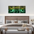 thumbnail image 4 of Erosebridal Gaming Gamer Canvas Wall Art Living Room, Gold Green Gradient Lines Framed Wall Art Set of 3, Neon Gradient Gamepad Wall Decor for Bedroom, Luxury Bedroom Decorative, 4 of 5