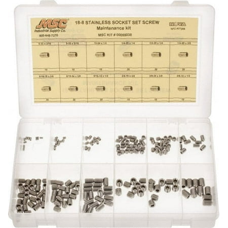 

Value Collection 200 Piece #6-32 to 3/8-24 Stainless Steel Set Screw Assortment