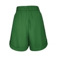 thumbnail image 7 of Aihuaihua Womens Shorts Dressy High Waisted Wide Leg Tailored Shorts Pleated Business Casual Work Trouser Shorts Green L, 7 of 7
