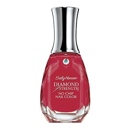 Sally Hansen Diamond Strength No Chip Nail Color, Diamonds and Rubies, 0.45 fl oz, No Chipping, Nail Polish, Color Nail Polish, At Home Nail Polish, No Breaking, Infused with Micro-Diamonds