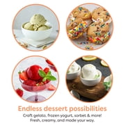 Nostalgia 4 qt. Ice Cream Machine, Electric Ice Cream Maker with Transparent Lid, Red