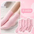 thumbnail image 4 of 5 Pairs Women's Bow Fuzzy Socks Winter Soft Slipper Socks Coquette Stuff Fluffy Thick Spa Home Sleeping, 4 of 7