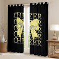 thumbnail image 2 of Manfei Cartoon Yellow Bowknot Curtains Pack of 2 (42x84 Each) for Female Girls Child,Gradient Bling Glitter Curtains Blackout,Cheer Team Bedroom Curtains,Super Cozy Room Decor, 2 of 6