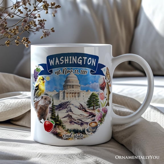 Artistic Washington State Themes and Landmarks Mug