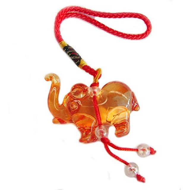 Feng Shui Import LLC 1184 Charme Éléphant Liuli Orange