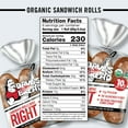 thumbnail image 4 of Dave's Killer Bread Sandwich Rolls Done Right, Organic White Bread Sandwich Rolls, 6 Count, 4 of 7