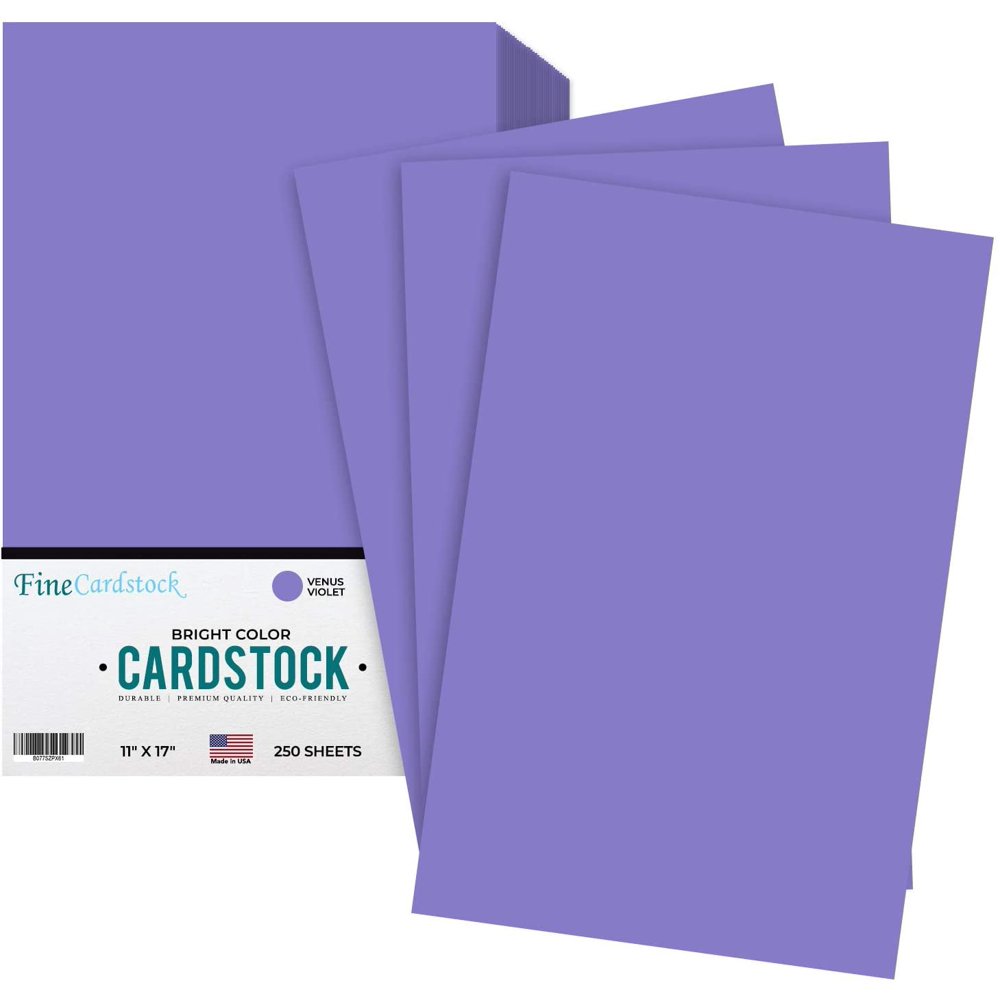Premium Color Card Stock Paper 250 Per Pack Superior Thick 65lb