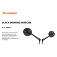 thumbnail image 3 of BLACK TOURING MIRROR FOR ROYAL ENFIELD HUNTER 350 SUPER METEOR 650 CONTINENTAL GT650, 3 of 3