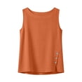 thumbnail image 5 of Ihhxva Women's Cotton Sleeveless Tops Crew Neck Tank Top Side Slit Button Detail Solid Color with Pockets Stretchable Summer Exterior Pocket Fit Closure Casual Work Party Tunic S-2XL, 5 of 9
