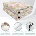 thumbnail image 4 of Twin XL Quilt Set 68''x98'', Pink Flowers Lightweight Bedspread Coverlet Set with 2 Pillow Shams, Country Botanical Floral Leaves Romantic Breathable All Season Quilt Bedding for Dorm/Guest Room, 4 of 9