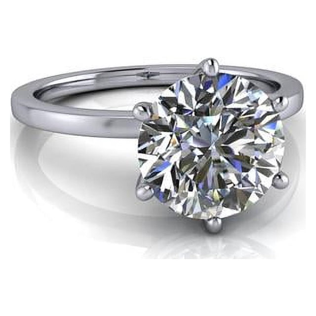 4.00 Ct Round Diamond Wedding Rings for her Solid 18K White Gold