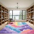 thumbnail image 2 of ODIKA 4'x6' Machine Washable Non-Slip Area Rug, Abstract Multicolor High Traffic Rug, Purple, 1063756, 2 of 7