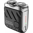thumbnail image 1 of Mini Electric Explosive Shaver, 2025 New Upgrade Pocket Shaver for Men, Double Head Washable Electric Razor with Led Power Display, Portable Rotary Dual Ring Razors for Home Travel (Black), 1 of 7