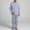14#Blue, variant on Bedridden Patient Clothing, Hook and Loop Tear Away Cotton Patient Gowns Checkered Button Care Gown Pajama Sets for Post Surgery Dialysis Elderly Home Care Comfortable Hospital Gowns for Men