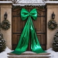 thumbnail image 2 of Big Green Bows Christmas Tree Topper Bows 82*23in Giant Large Satin Bow for Hoom Wall Backdrop Room Decorations for Wedding Birthday Party, 2 of 9