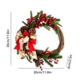 thumbnail image 3 of 11.8 Inch Round Wreath for Front Door Wall Hanging Ornaments Christmas Wreaths Window Decorations Artificial Vines for Home Decor Indoor Home Wall Wedding Room Decor, 3 of 6