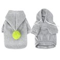 thumbnail image 2 of Sudadera con capucha para perro Abrigo de invierno para perro Ropa para mascotas Chaleco cálido para cachorros Chaqueta de algodón para perro Suéter para mascotas XL gris, 2 of 5