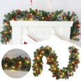 thumbnail image 2 of Guirnaldas navideñas con piñas, bayas rojas, coronas navideñas artificiales para el hogar, árbol de Navidad, escaleras, puerta, decoración de Año Nuevo, 2 of 5