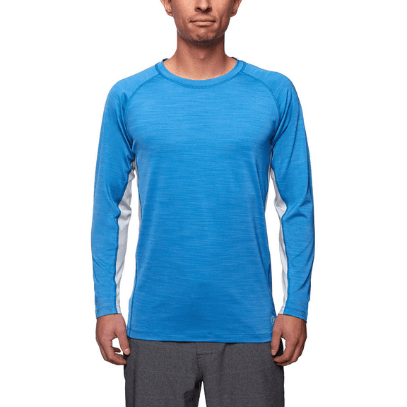 NEW!!! Hang Ten Men's Long Sleeve Sun Tee (Cendre Blue, 3XL)