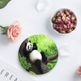 thumbnail image 4 of FMSHPON Panda Green Forest Bamboo Nature Art Print Set of 6 Round Coaster for Drinks, Absorbent Ceramic Stone Coasters Cup Mat with Cork Base for Home Kitchen Room Coffee Table Bar Decor, 4 of 6
