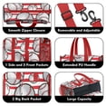 thumbnail image 3 of Teacher Tote Bag,Red and White Striped Baseballs Pattern Teacher Utility Tote Bag,Large Work Tote Bags for Women with Multiple Pockets,Top Zipper Closure,13.8x10.6x6.7 Inch, 3 of 5