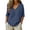 Navy, variant on Shirts for Women Tops for Women Cotton Linen Shirts V Neck 3/4 Sleeve Button Down Henrik Blouse Casual Summer Top Breathable Gauze Blend,White,M
