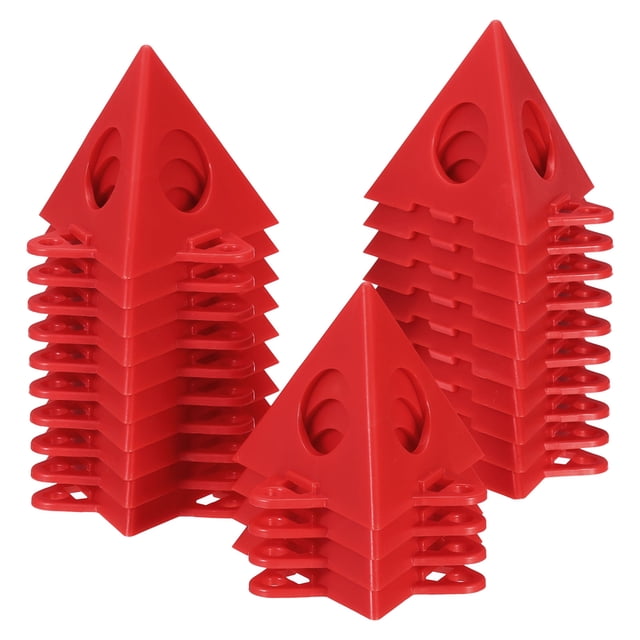 Unique Bargains Painting Stands, 24 Pack ABS Plastic Mini Cone Paint Stands Risers Support, Red