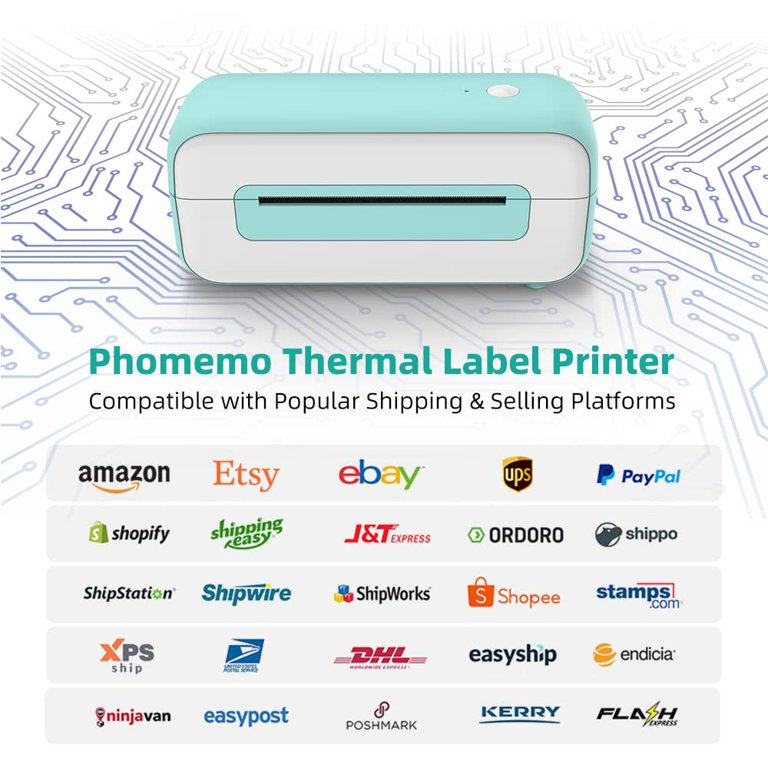 Thermal Label Printer, Thermal Shipping Label Printer 4x6 for Small  Business, Label Maker Compatible with , , Shopify, FedEx, UPS,  USB Label
