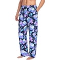 thumbnail image 6 of Naloa flower Skull star Pajama Pants Men, PJ Bottoms, Sleep & Lounge Pants-Large, 6 of 6