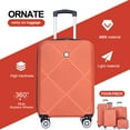 thumbnail image 5 of Tripcomp Luggage Sets 4 Piece Suitcase Set (14/20/24/28)Hardside Suitcase with Spinner Wheels Lightweight Carry on Luggage(Dark Orange), 5 of 10