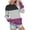 F-Purple, variant on Ecqkame Pullover Sweatshirt for Women Casual Crew Neck Long Sleeved Sweater Loose Color Block Tops Fall Winter Clothes Fashion 2024 A-Army Green M on Clearance