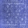 thumbnail image 1 of Ahgly Company Machine Washable Indoor Square Oriental Blue Industrial Area Rugs, 3' Square, 1 of 4