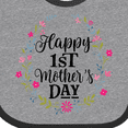 thumbnail image 4 of Inktastic Happy 1st Mothers Day Girls Girls Baby Bib, 4 of 4