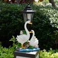 thumbnail image 4 of Solar Swan Garden Statue with Vintage Street Lamp Light, Resin Swan Decoy for Yard Decor, Solar Goose Statue Alternative, Swan Yard Decor for Garden Pond Patio, 4 of 9