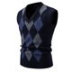 thumbnail image 5 of Chaqueta de Punto de Cuello en V de los Hombres, Abrigo Cálido con Ligero Estiramiento para el Otoño Y el Uso Casual Diario, Blusa en Capas de Moda, 5 of 7