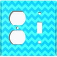 thumbnail image 4 of Metal Light Switch Plate Cover Chevron Teal Zig Zag Lines Pattern CHV001, 4 of 13