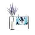 thumbnail image 1 of Winter Sport Skiing Tree Watercolor Artificial Lavender Flower Vase Bottle Card, 1 of 2