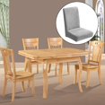 thumbnail image 4 of Funda elástica para silla de comedor, extraíble y lavable, ideal para banquetes y eventos. Gris claro, 4 of 8
