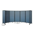 thumbnail image 4 of "Versare Room Divider 360 Portable Wall Partition | 3 Panels Wide | 8'6" x 4' Sea Green Fabric Panels", 4 of 7