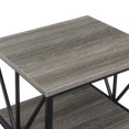 thumbnail image 6 of Convenience Concepts Tucson Starburst End Table with Shelves, Weathered Gray/Black, 6 of 6