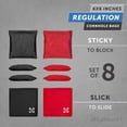 thumbnail image 2 of Play Platoon Professional Cornhole Bags - All Weather Dual Sided Corn Hole Bags Set of 8 - Improved Regulation American Flag Bean Bag for Cornhole Game - 4 Red & 4 Black, 2 of 9