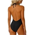 thumbnail image 6 of RQYYD Women Sexy Tummy Control One Piece Swimsuits Halter Push Up Bathing Suits Swimwear, 6 of 6