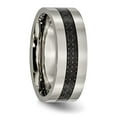 thumbnail image 4 of Chisel Titanium Polished with Black Carbon Fiber Inlay Flat 8mm Band, 4 of 7