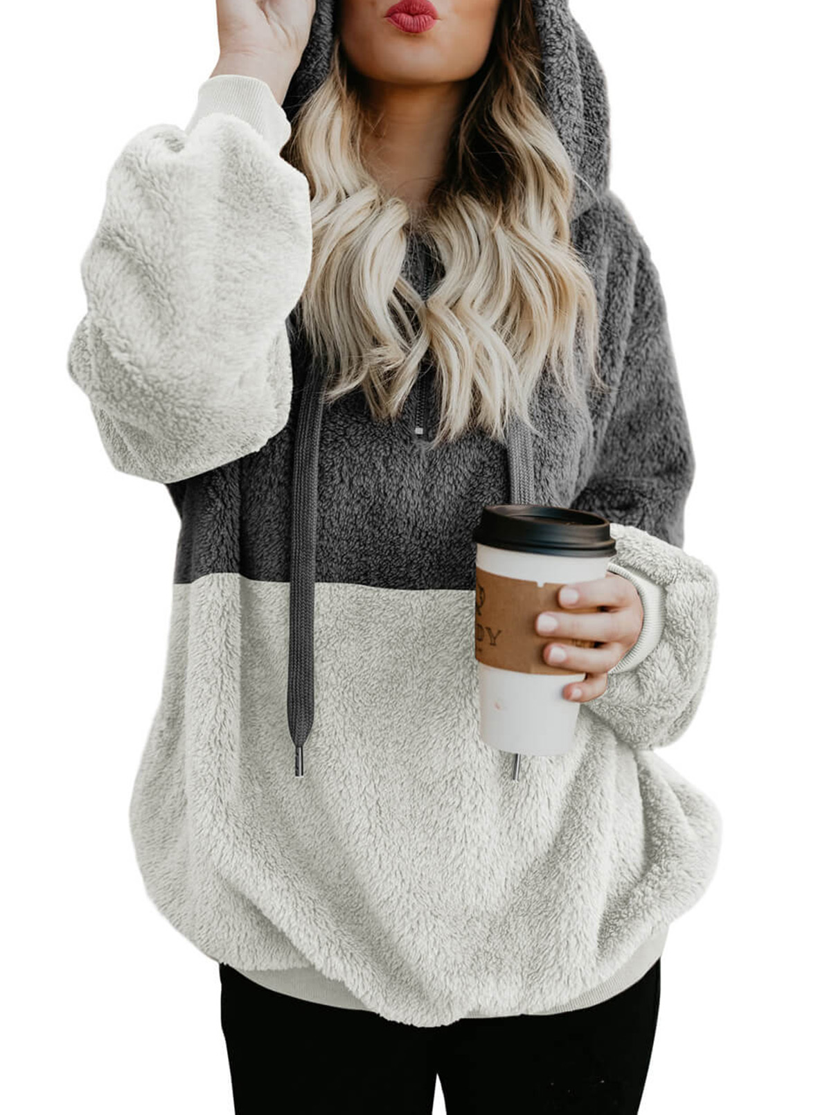 Sunmoot Clearance Sale Womens Embroidery Cat Hoodies Soft Plush Casual Solid Coat Outwear Sweatshirt with Pockets Sunmoot Clearance Sale Womens Embroidery Cat Hoodies Soft Plush Casual Solid Coat Outwear Sweatshirt with Pockets