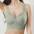 thumbnail image 7 of SBYOJLPB Women's Sexy Bra Women Lace Beautiful Style Bra Solid Color Soft and Comfortable Bra No Steel Ring Gathering Sexy Lower and Upper Support Wiping Bra Dail Green XXXXL, 7 of 7